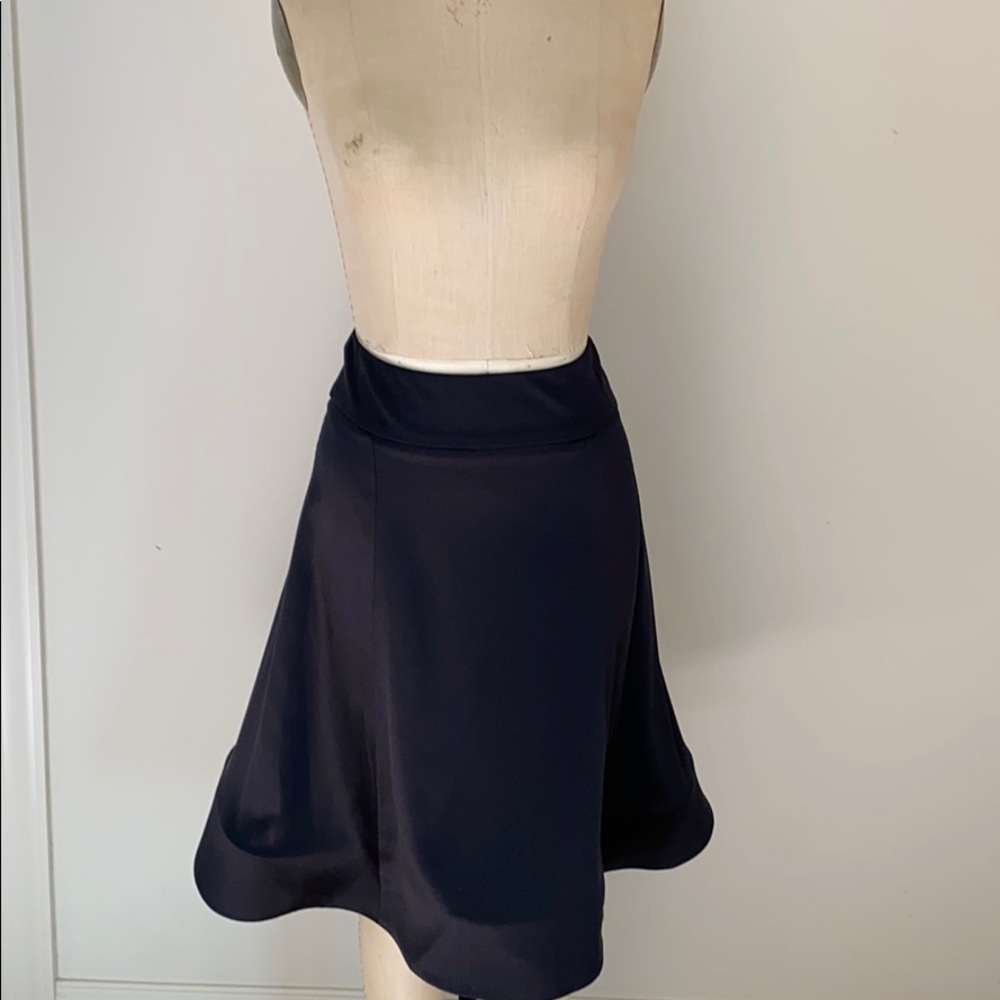 Custom Crepe Back Satin Flare Skirt